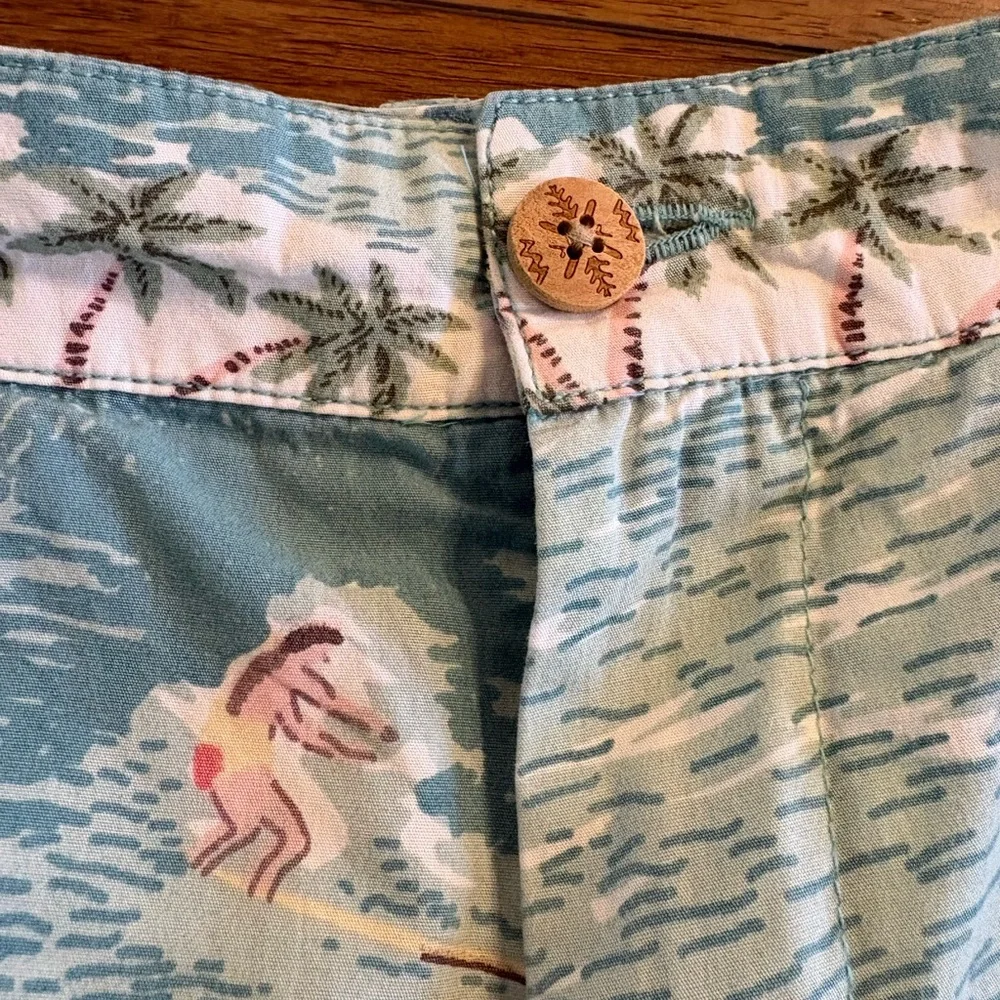 Vintage Island Print Shorts - Charleston SC - Coastal Preppy Resort Style